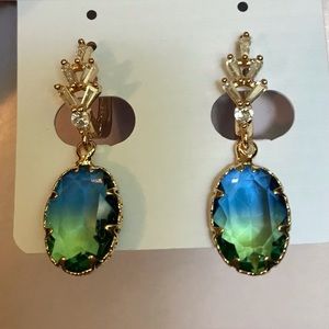 Blue Green Ombré Earrings